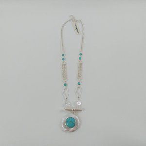 Lucky Brand Silver Tone Reversible Necklace